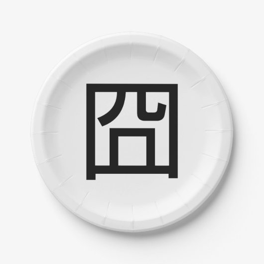 囧ジオンオ中国のルツアジアミームハンジー絵文字 ペーパープレート (正面)