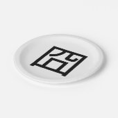 囧ジオンオ中国のルツアジアミームハンジー絵文字 ペーパープレート (アングル)