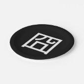 囧ジオンオ中国のルツアジアミームハンジー絵文字 ペーパープレート (アングル)