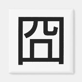 囧ジオンオ中国のルツアジアミームハンジー絵文字 マグネット (正面)