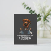困ったときの頼れる愛犬 ポストカード (スタンド正面)