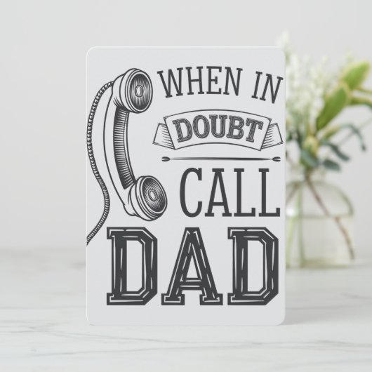 困ったらパパに相談しよう 面白い父の日 シーズンカード (スタンド正面)