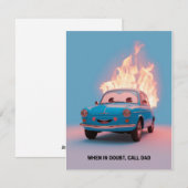 困ったらパパに相談しよう 面白い父の日 パパへ シーズンカード (正面/裏面)