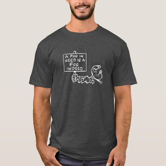 "困ったフーさん" ダークTシャツ Tシャツ (正面)