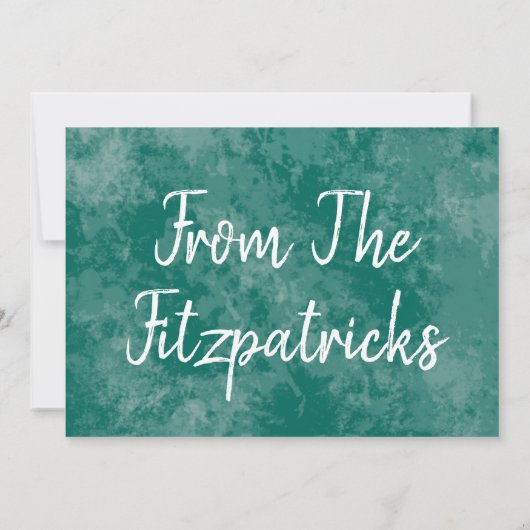 困った緑の黒板の季節の挨 シーズンカード (裏面)