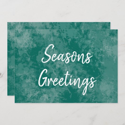 困った緑の黒板の季節の挨 シーズンカード (正面/裏面)