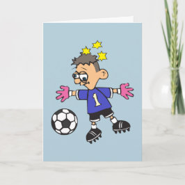 困惑したサッカーのゴールキーパー カード