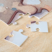 困惑したランダムな色のパズルのピース ジグソーパズル (側面)