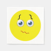 困惑した絵文字 スタンダードカクテルナプキン (正面)