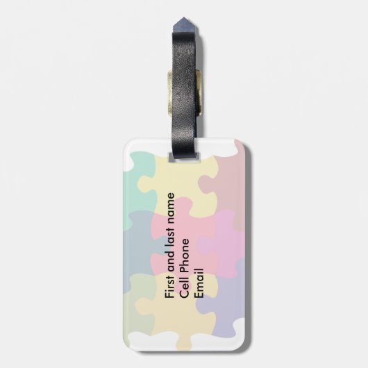 困惑した ラゲッジタグ (裏面縦)