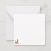 困惑のトナカイ 面白いクリスマスのキャラクター ノートカード (裏面)