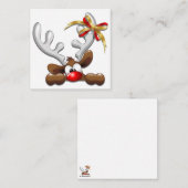 困惑のトナカイ 面白いクリスマスキャラクター ノートカード (正面/裏面)
