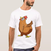 困惑チキンメメ Tシャツ (正面)