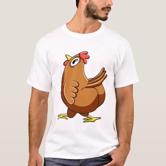 困惑チキンメメ Tシャツ (正面)