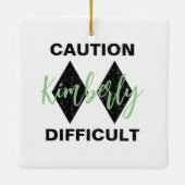 困難おもしろいなダブルブラックダイヤモンド セラミックオーナメント (裏面)