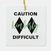 困難おもしろいなダブルブラックダイヤモンド セラミックオーナメント (正面)