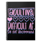 困難おもしろいなAFの姦淫は推奨しない ノートブック (正面)