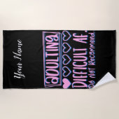 困難おもしろいなAFの姦淫は推奨しない ビーチタオル (正面)