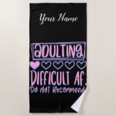 困難おもしろいなAFの姦淫は推奨しない ビーチタオル (正面)