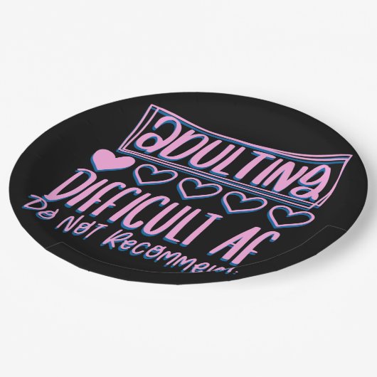 困難おもしろいなAFの姦淫は推奨しない ペーパープレート (アングル)