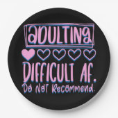 困難おもしろいなAFの姦淫は推奨しない ペーパープレート (正面)