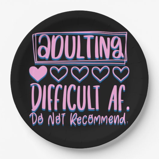 困難おもしろいなAFの姦淫は推奨しない ペーパープレート (正面)