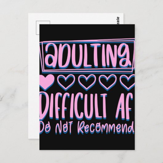 困難おもしろいなAFの姦淫は推奨しない ポストカード (正面/裏面)