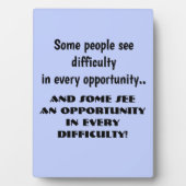 困難から可能性を出す フォトプラーク (正面)