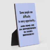 困難から可能性を出す フォトプラーク (側面)