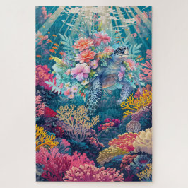 困難なウミガメの水の色コーラルリーフ海 ジグソーパズル