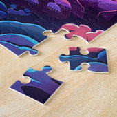 困難なウミガメの水の色コーラルリーフ海 ジグソーパズル (側面)