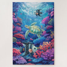 困難なウミガメの水の色コーラルリーフ海