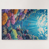 困難なシーニックウォーターカラーコーラルリーフ海ビュー ジグソーパズル (横)