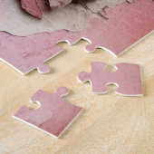 困難なピンクのフローラのインスパイア切り離し ジグソーパズル (側面)