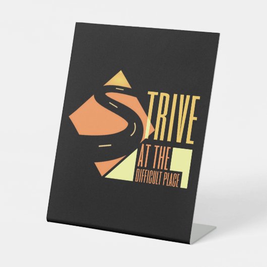 「困難な場所で努力する」引用文 台座サイン (正面)