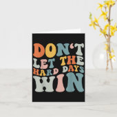 困難な日々に負けない レトロ グルーヴィーなモチベーション カード (黄色い花)