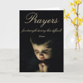 困難な時の間の祈りの言葉 カード (黄色い花)