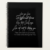 困難な時代に顔がその課題を知ると プランナー手帳 (正面)