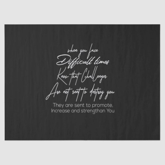 困難な時代に顔がその課題を知ると 薄葉紙 (正面)