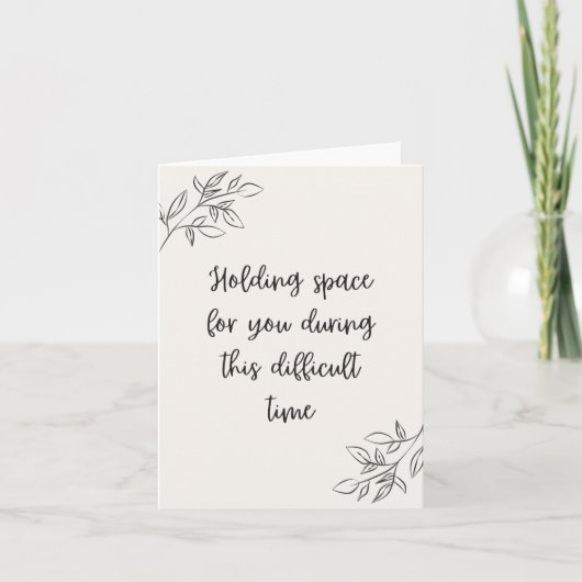 困難な時期に寄り添う、クリーム色 カード (正面)