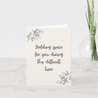 困難な時期に寄り添う、クリーム色 カード