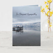 困難な時間の救済湖で最も深い悔やみや弔慰で カード (黄色い花)