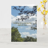 困難な時間 カード (黄色い花)