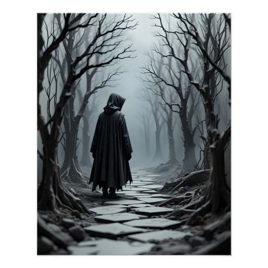 困難な森林のペーパークラフトシーン ポスター (正面)