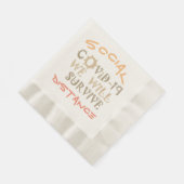 困難な状況生き延びCOVID19 縁ありランチョンナプキン (角)