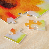 困難な空とヒマワリパズル ジグソーパズル (側面)