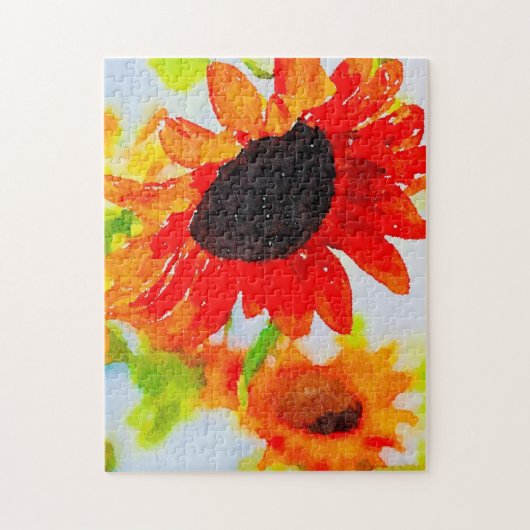 困難な空とヒマワリパズル ジグソーパズル (縦)