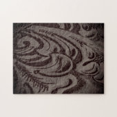 困難な素朴フローラレザーパズル ジグソーパズル (横)