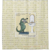 困難な英国かスペインのなシャワー・カーテン-かDifícil シャワーカーテン (正面)