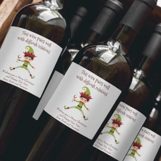 困難な親戚とワインのペアおもしろい ワインラベル